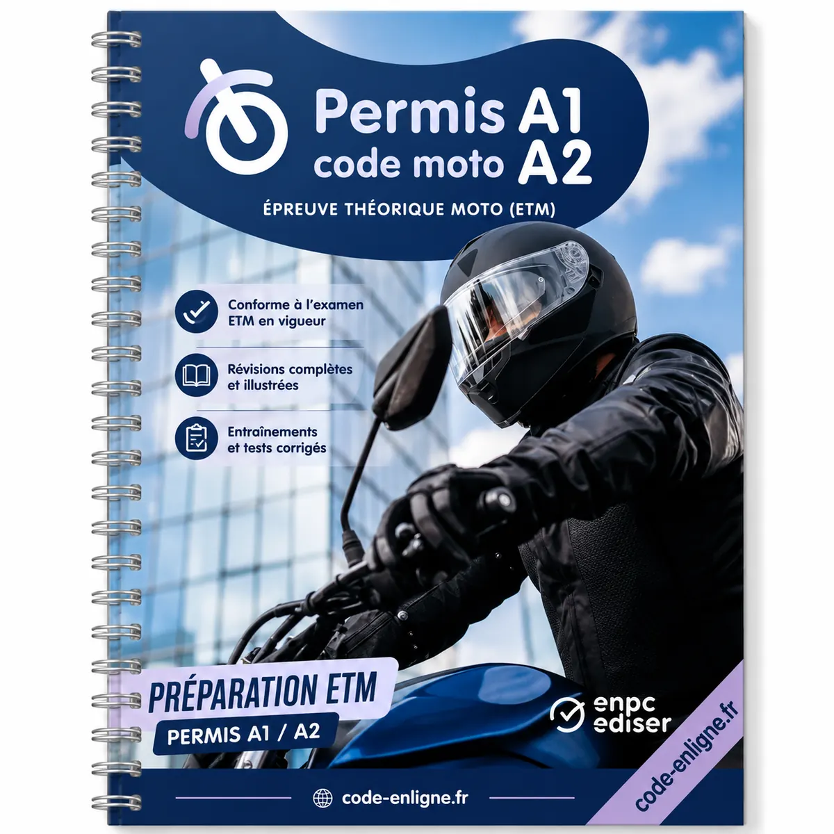Livre Code Moto ETM Permis A1 A2 — ENPC Ediser