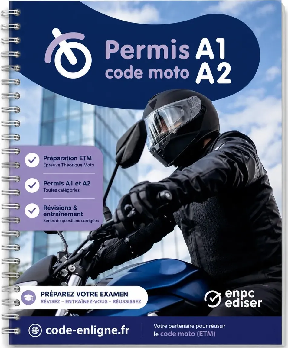 Livre Code Moto ETM — Préparation Permis A1 A2 — 192 pages